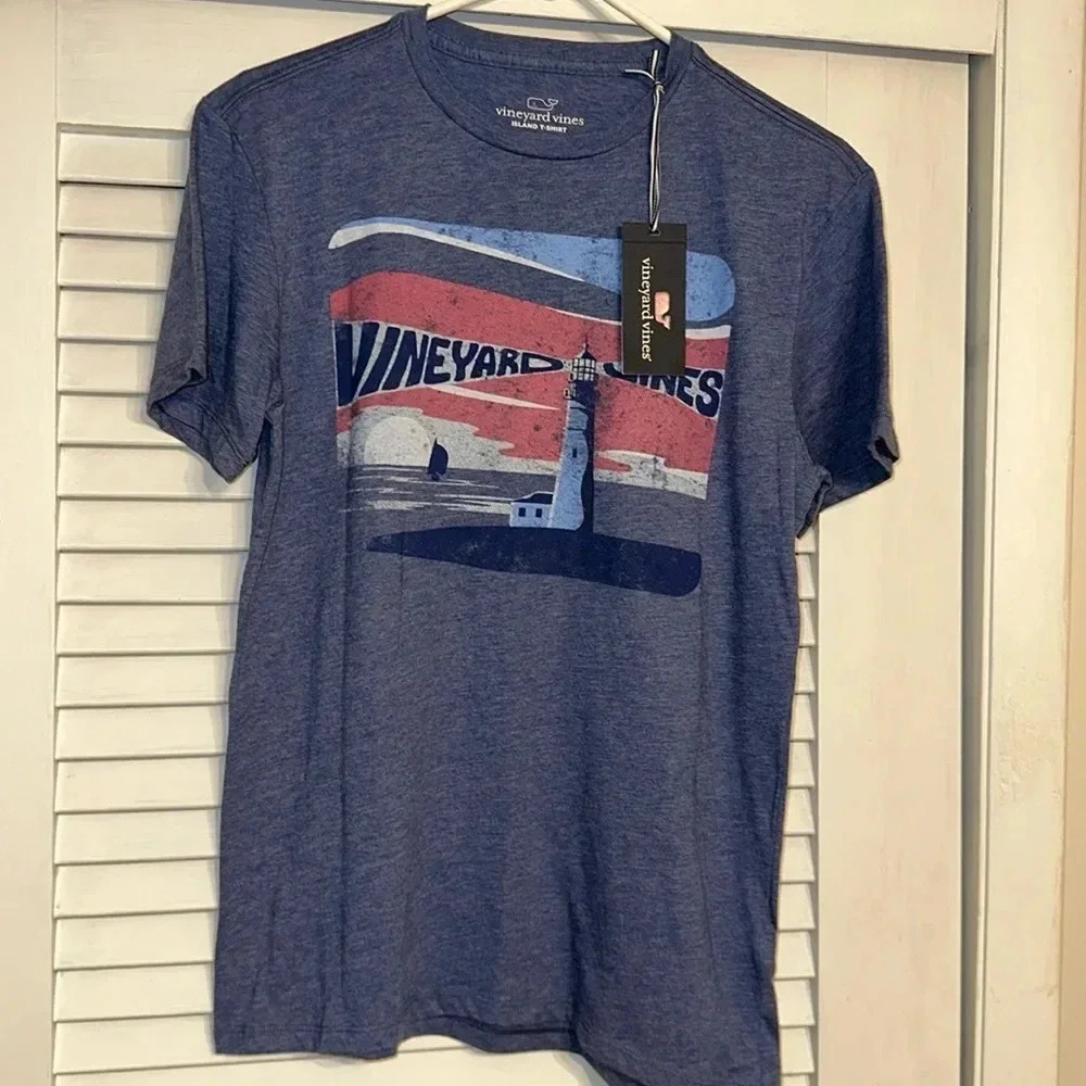 NWT Vineyard Vines Designer Men’s Lighthouse Island T-Shirt / Top Small